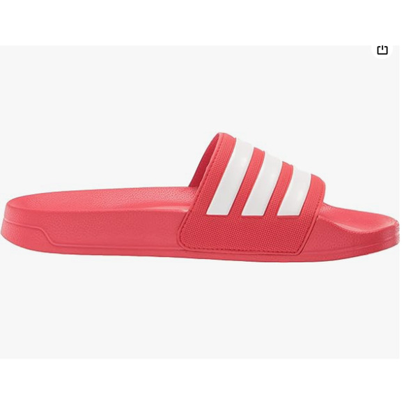 adidas Adilette Shower Slides Men's, Red, Size 13 - Picture 3 of 7
